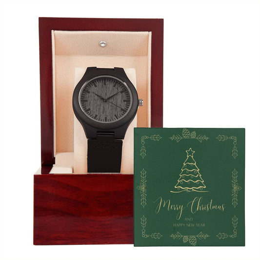 Merry Christmas - Wooden Watch