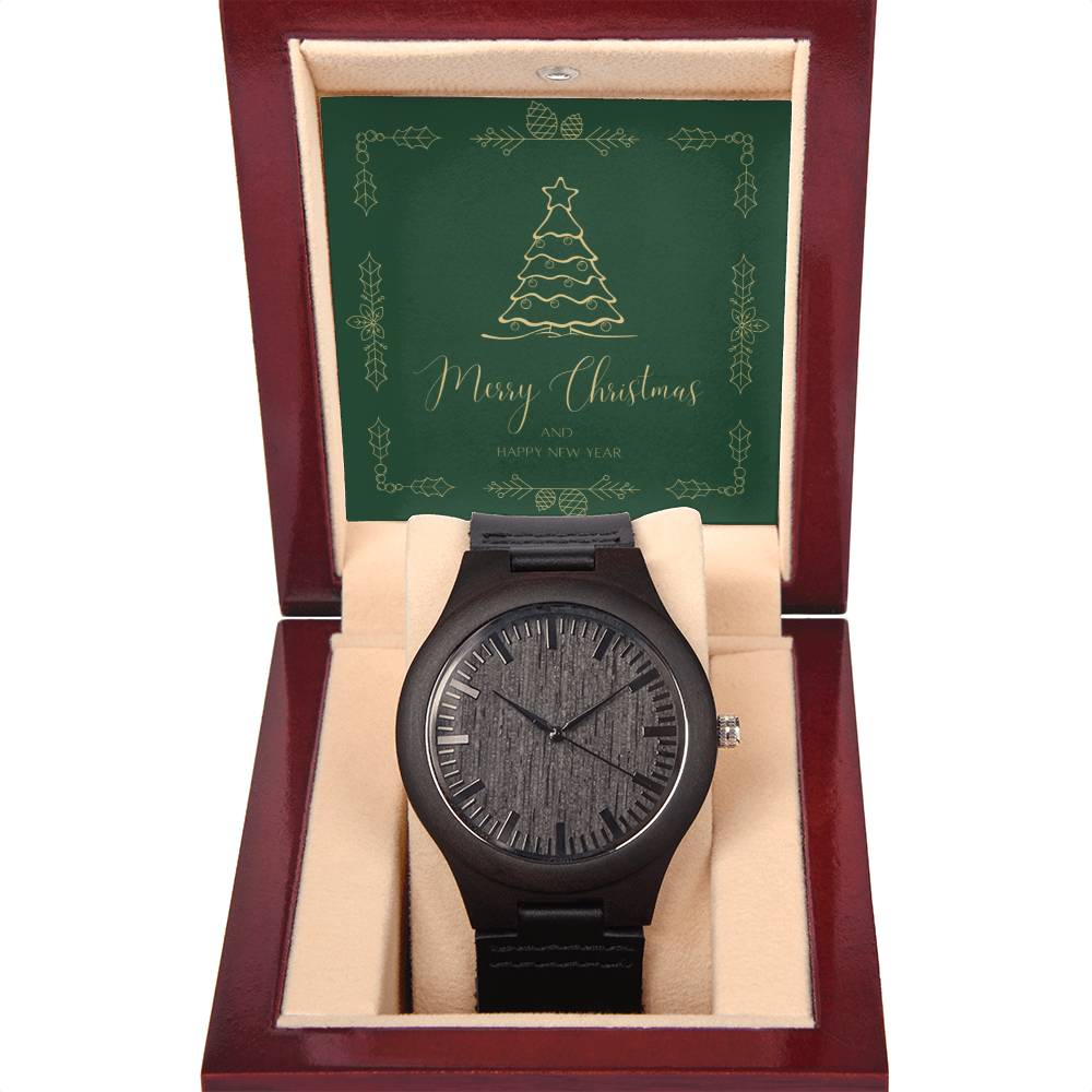 Merry Christmas - Wooden Watch