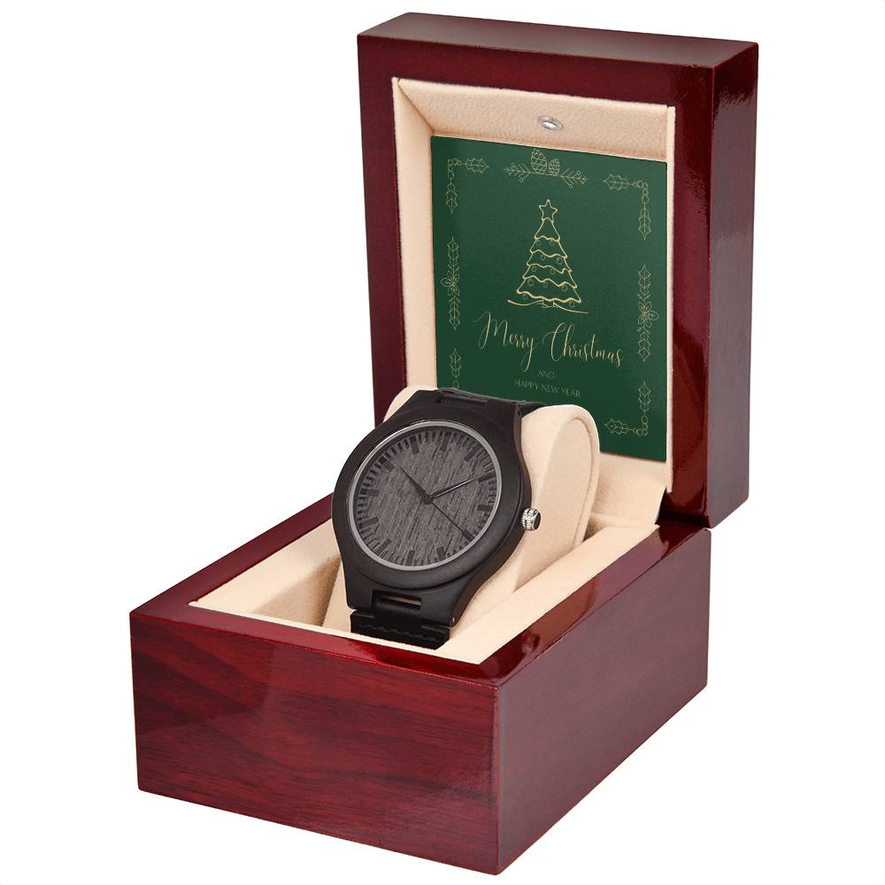 Merry Christmas - Wooden Watch