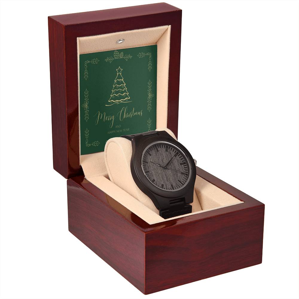 Merry Christmas - Wooden Watch