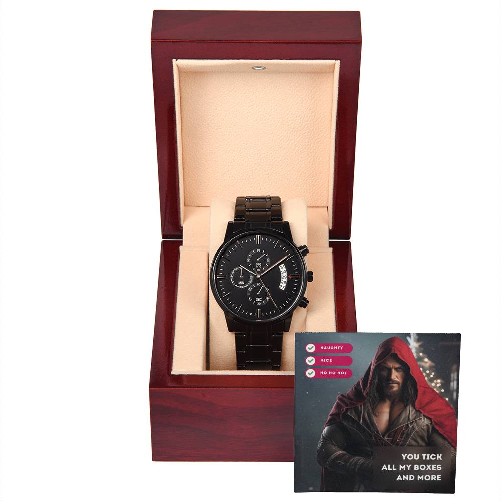 You Tick All My Boxes Black Chronograph Watch