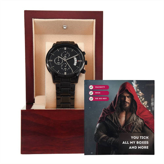 You Tick All My Boxes Black Chronograph Watch