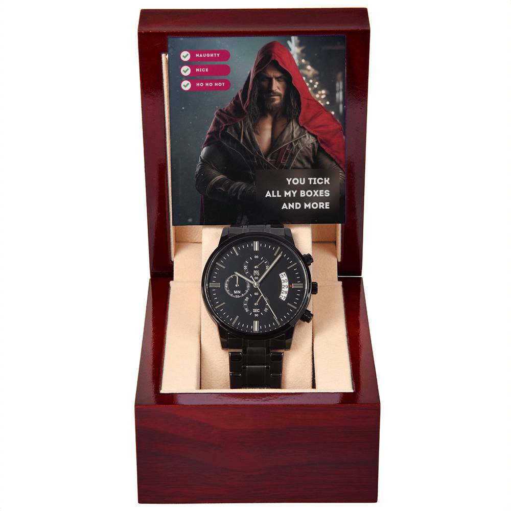 You Tick All My Boxes Black Chronograph Watch