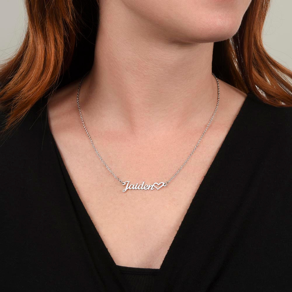 Merry Christmas To My Precious Daughter - Heart Name Necklace