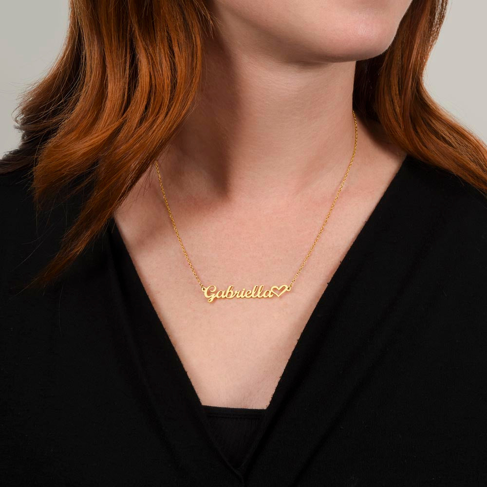 Merry Christmas To My Precious Daughter - Heart Name Necklace