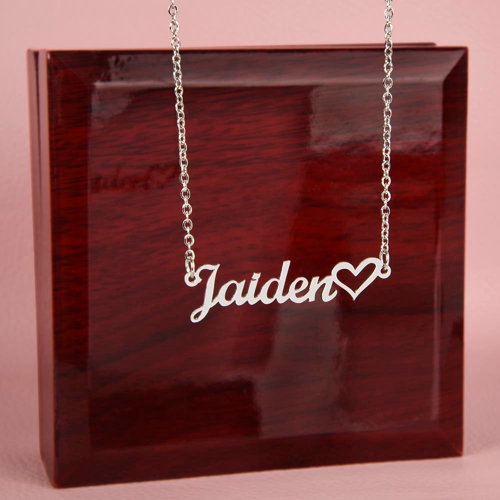 Merry Christmas To My Precious Daughter - Heart Name Necklace