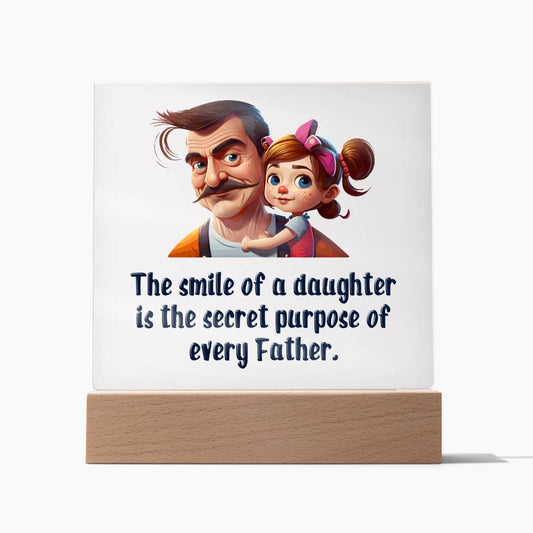 The Smile of a Daughter - Acrylic Square Plaque