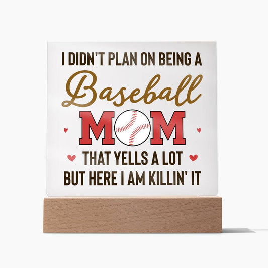 Baseball Mom - Acrylic Square Plaque