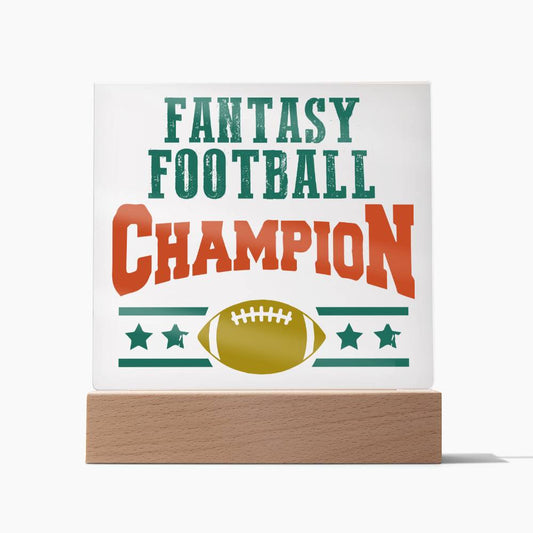 Fantasy Football Champion - Acrylic Square Plaque