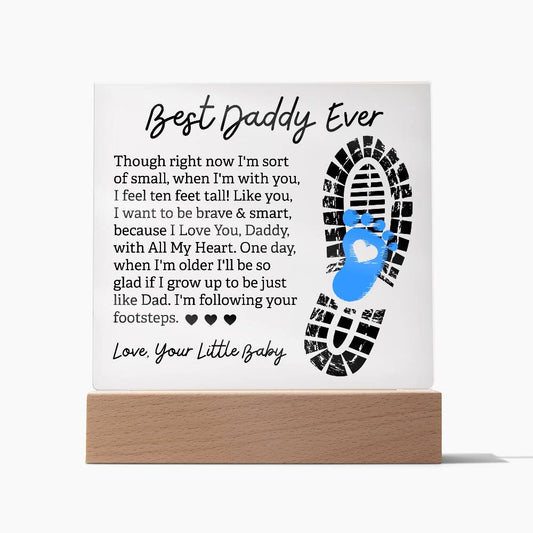 Best Daddy Ever Acrylic Square Plaque