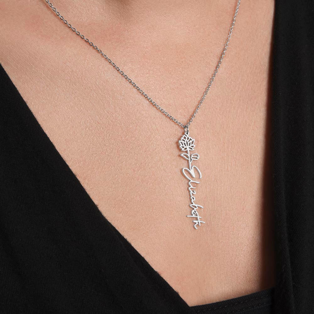 This Love Is A Rose - Flower Name Necklace