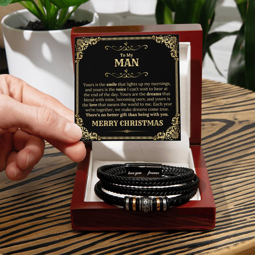 Merry Christmas to My Man - Love You Forever Bracelet