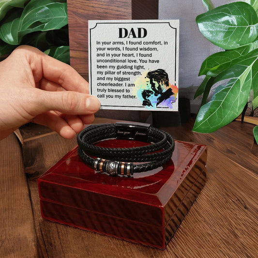Gift for Dad - My Guiding Light - Love You Forever Bracelet