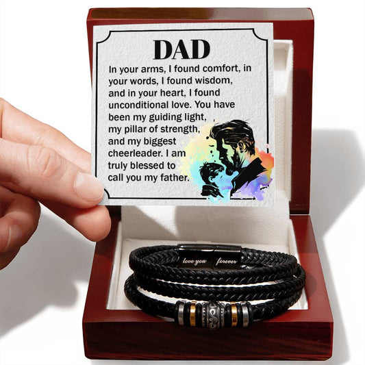 Gift for Dad - My Guiding Light - Love You Forever Bracelet