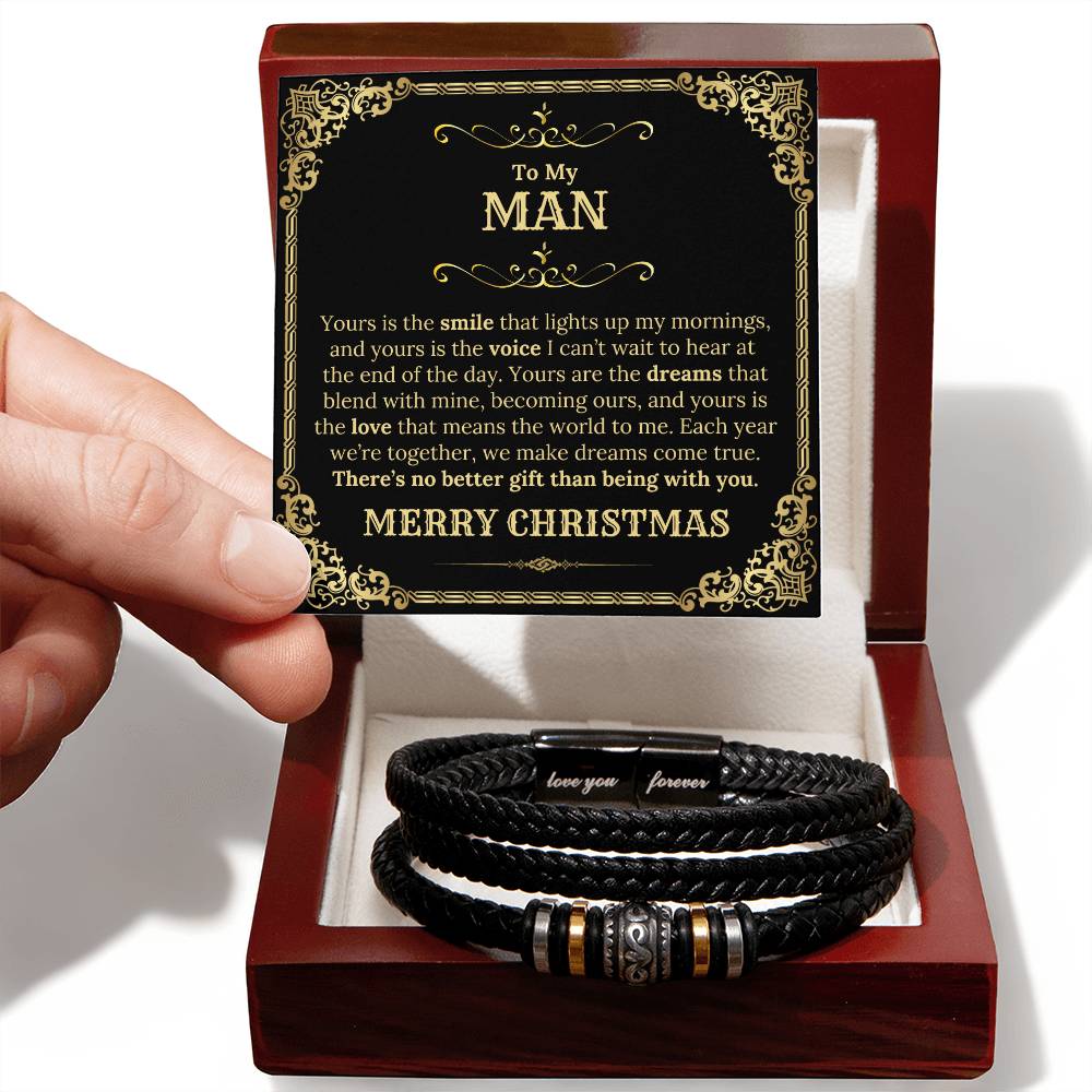 Merry Christmas to My Man - Love You Forever Bracelet