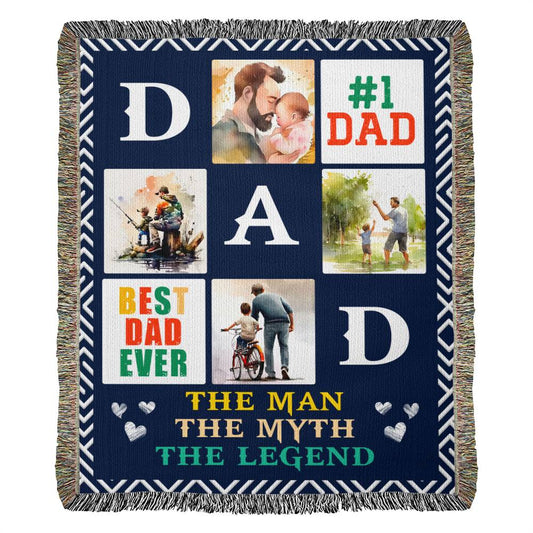 Best Dad Ever - Heirloom Woven Blanket
