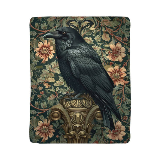 Raven Sherpa Fleece Blanket