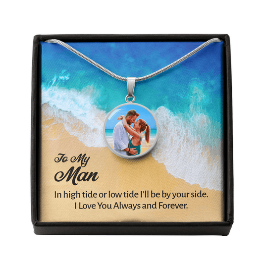 To My Man - Personalized Circle Necklace