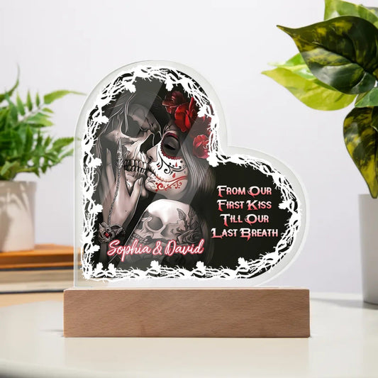 From Our First Kiss - Personalized Heart Plaque