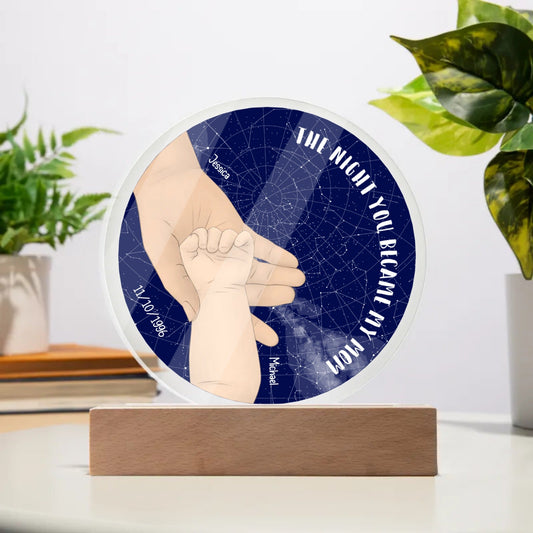 The Night You Became My Parent - Personalized Circle Plaque